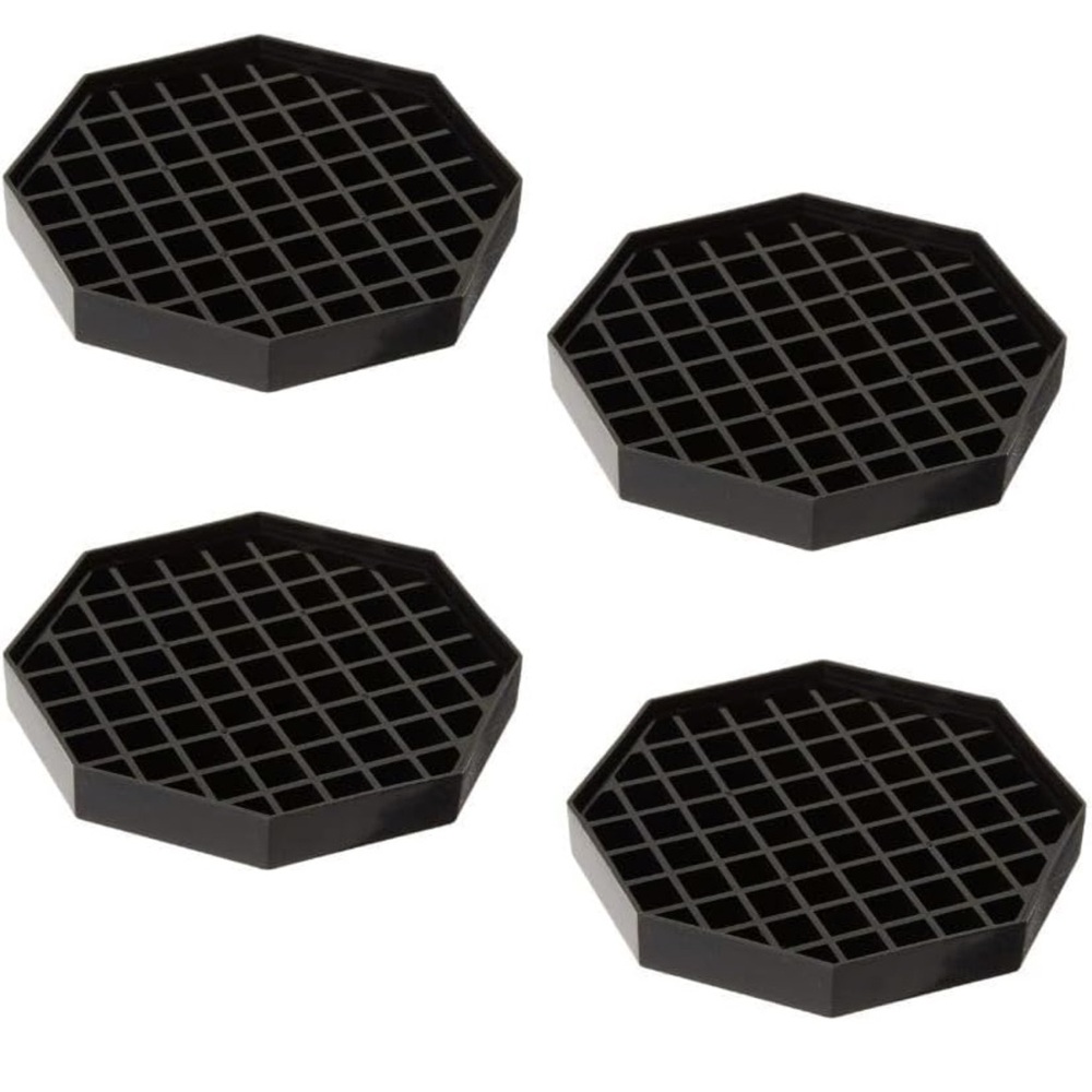 Drip Trays - Thunder Group Set of 4 Black Octagon